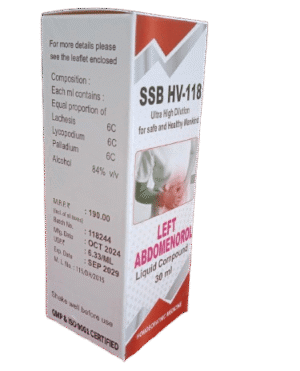 SSB HV - 118 ( LEFT ABDOMENOROL DROPS : For left Abdomenal complaints)